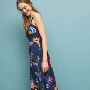Anthropologie Vivienne Floral Midi Dress